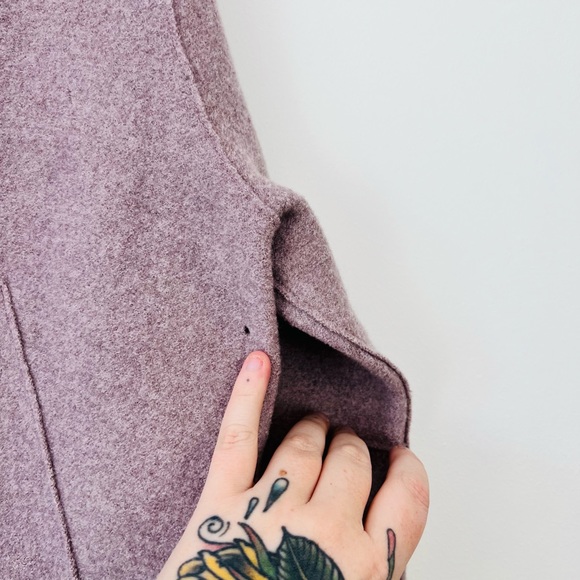 OSKA Lilac Purple Boiled Wool Cropped Oversized Lagenlook Jacket UK 18 - Picture 11 of 14